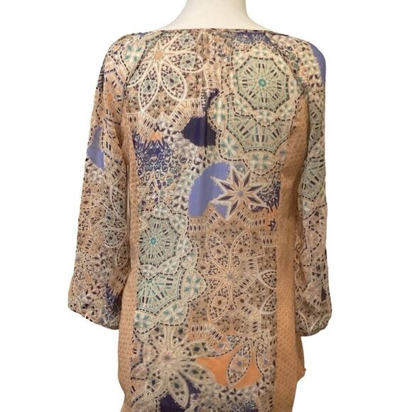Anthropologie Meadow Rue Peasant Blouse Boho Sz Medium - Picture 5 of 11